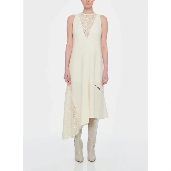 TIBI Guipure Lace Sleeveless Dress Ivory Size 0 - Picture 2 of 14